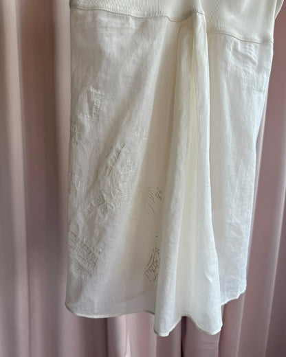 Cop Copine Cream Double Strap Babydoll Heart Top