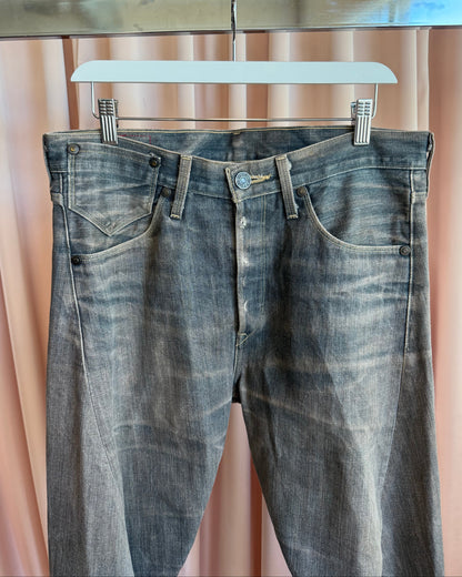 Levi's Engineered Jeans Faded Grey Twisted Denim