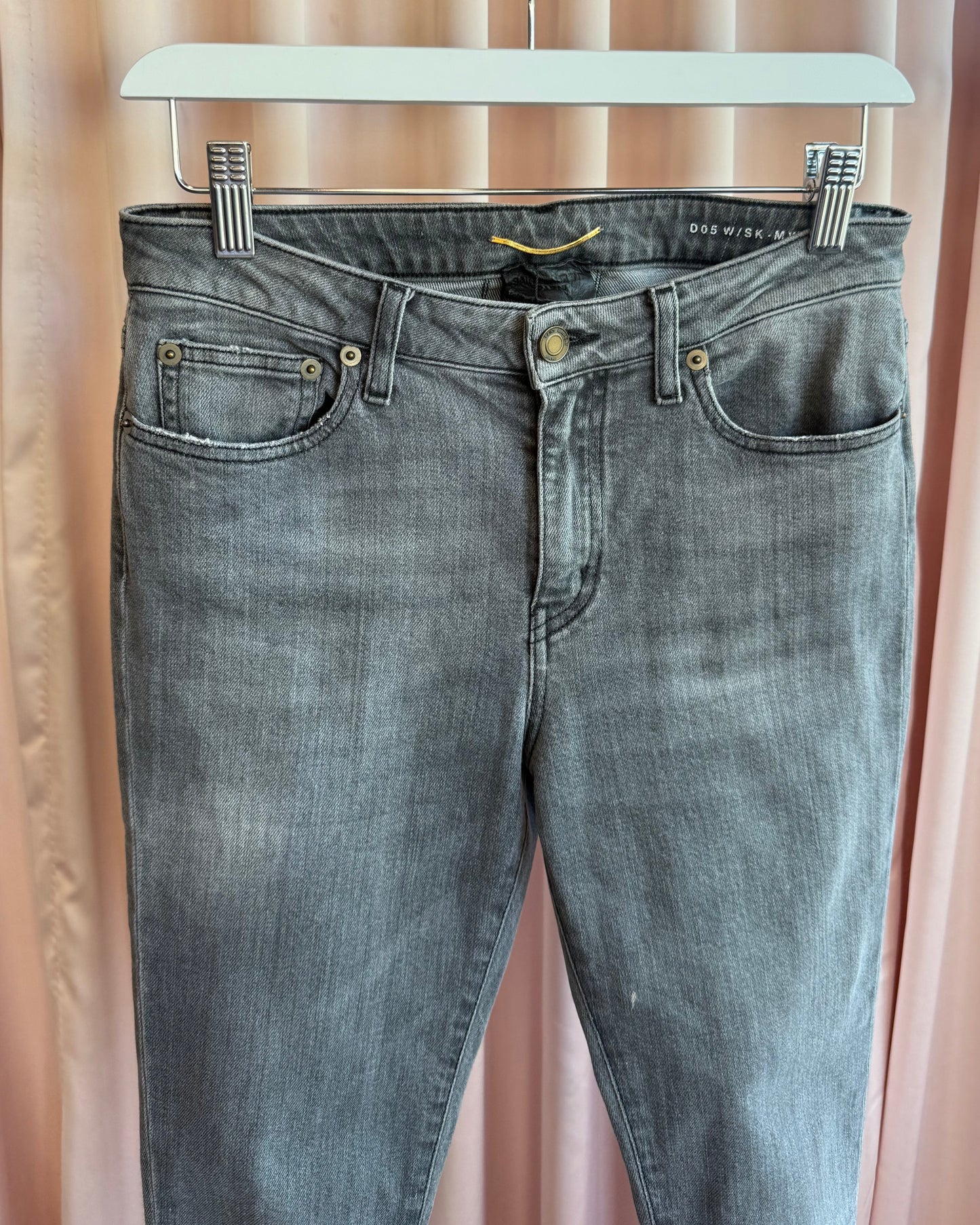 Saint Laurent D05 Grey Skinny Denim Jeans