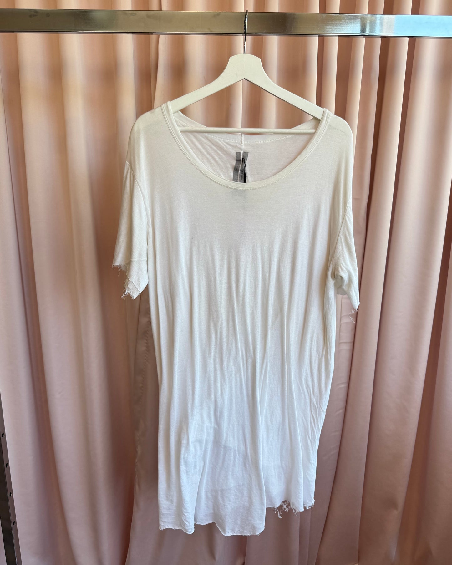 Rick Owens S/S 15 Faun Longline Milk Double Layer T-Shirt