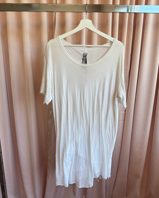 Rick Owens S/S 15 Faun Longline Milk Double Layer T-Shirt