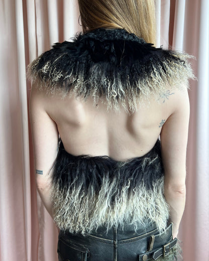 Mihara Yasuhiro Tibetan Lamb & Rabbit Fur Vest