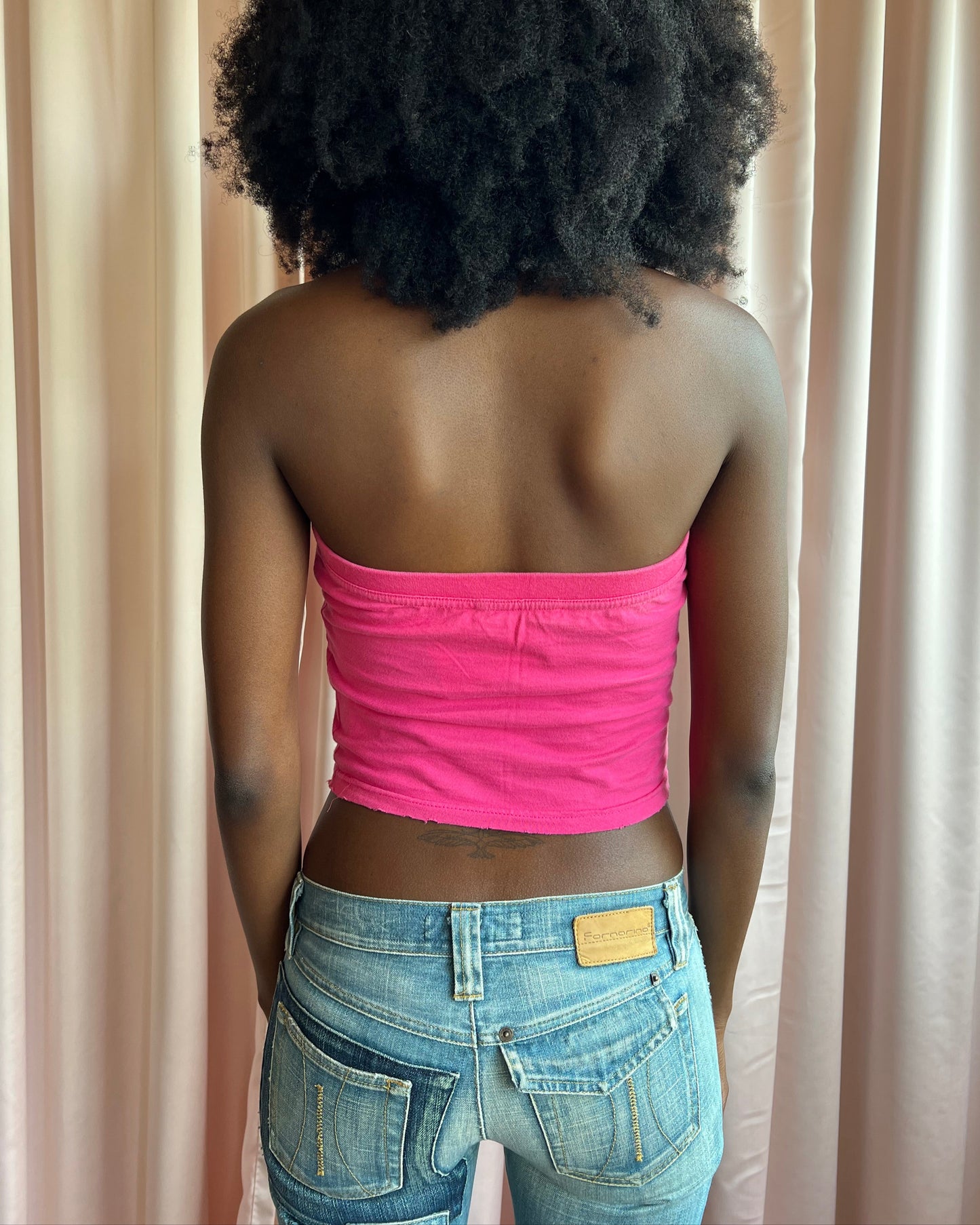 Dsquared² S/S 2004 "Who Cares" Pink Tube Top