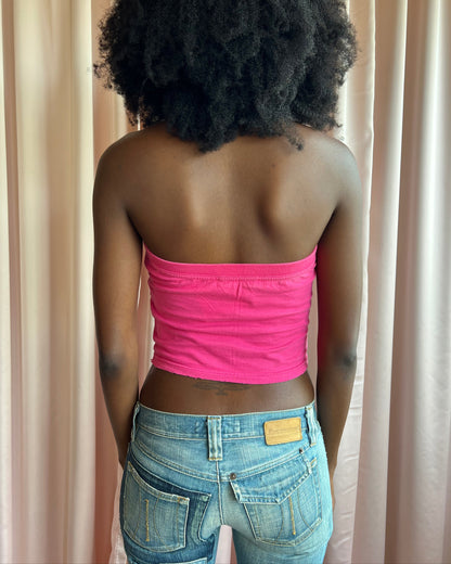 Dsquared² S/S 2004 "Who Cares" Pink Tube Top