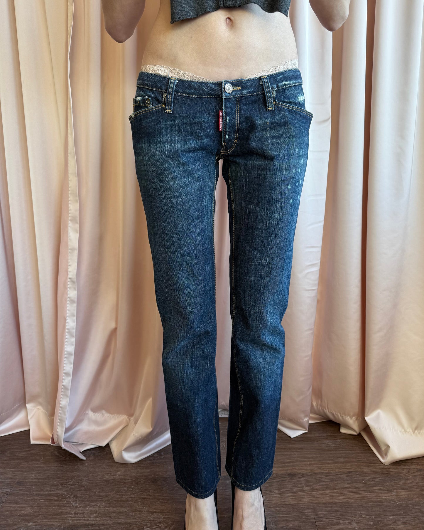 Dsquared² F/W 2007 "Dean & Dan" Buckle Back Low Rise Denim