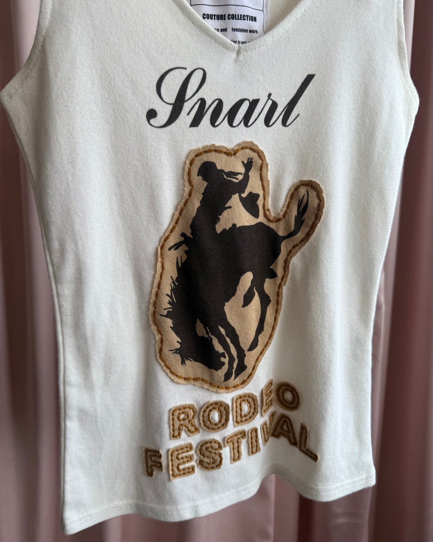Japanese Brand "Rodeo Festival" Western Embroidered Graphic Tank Top