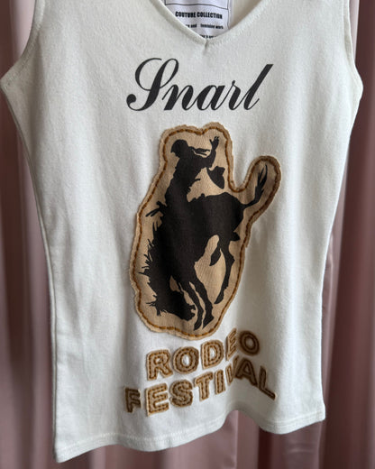 Japanese Brand "Rodeo Festival" Western Embroidered Graphic Tank Top