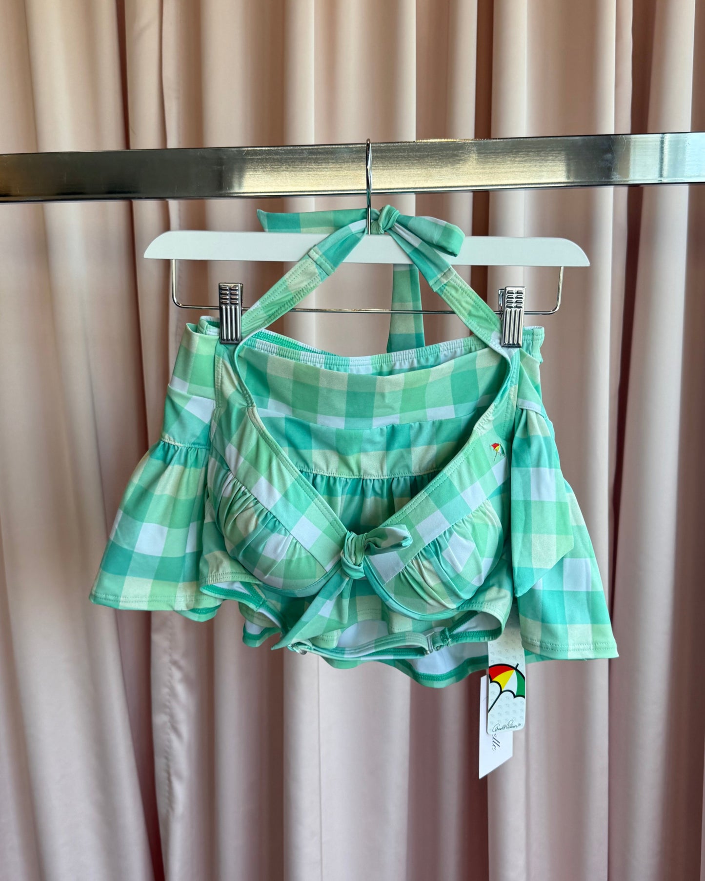 Deadstock Three Piece Gingham Bikini Set