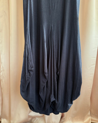 Spanish Brand Navy D-Ring Tank Drop Waist Bubble Hem Dress