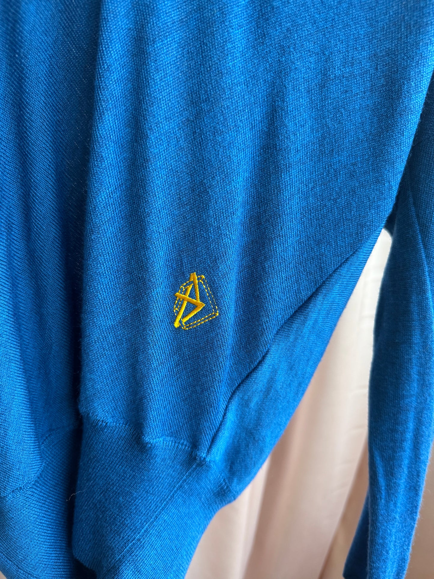 Balenciaga by Nicolas Ghesquière 2007 Embroidered Royal Blue Wool Sweater