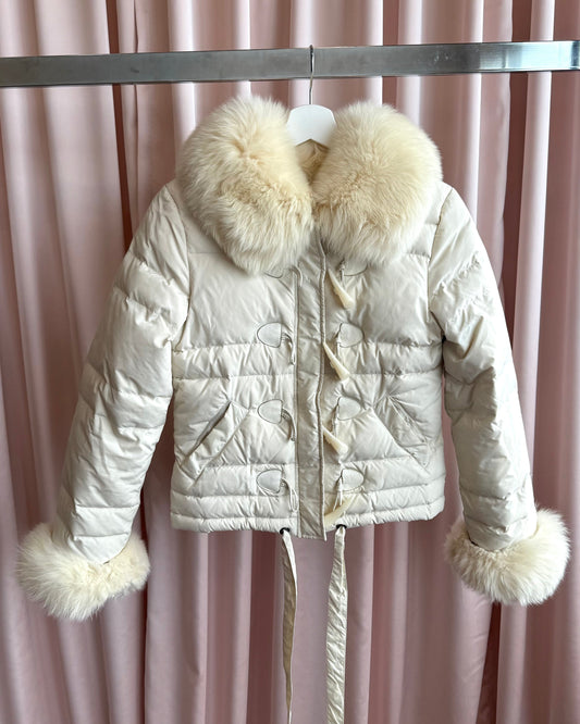 Blugirl by Blumarine Fur Trim Down Puffer Jacket