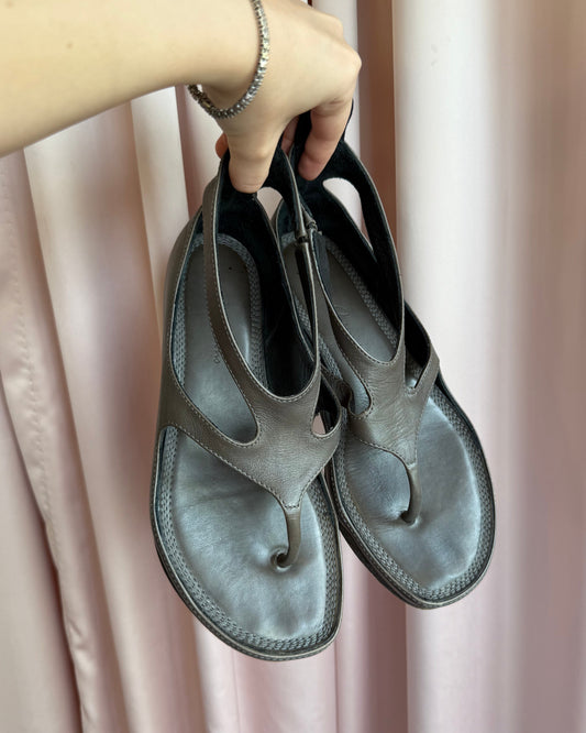 Rick Owens Dust Leather Thong Sandals
