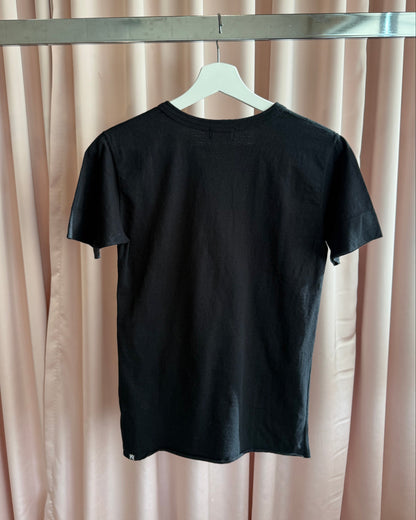 Hysteric Glamour Graphic Black Henley Short Sleeve T-Shirt