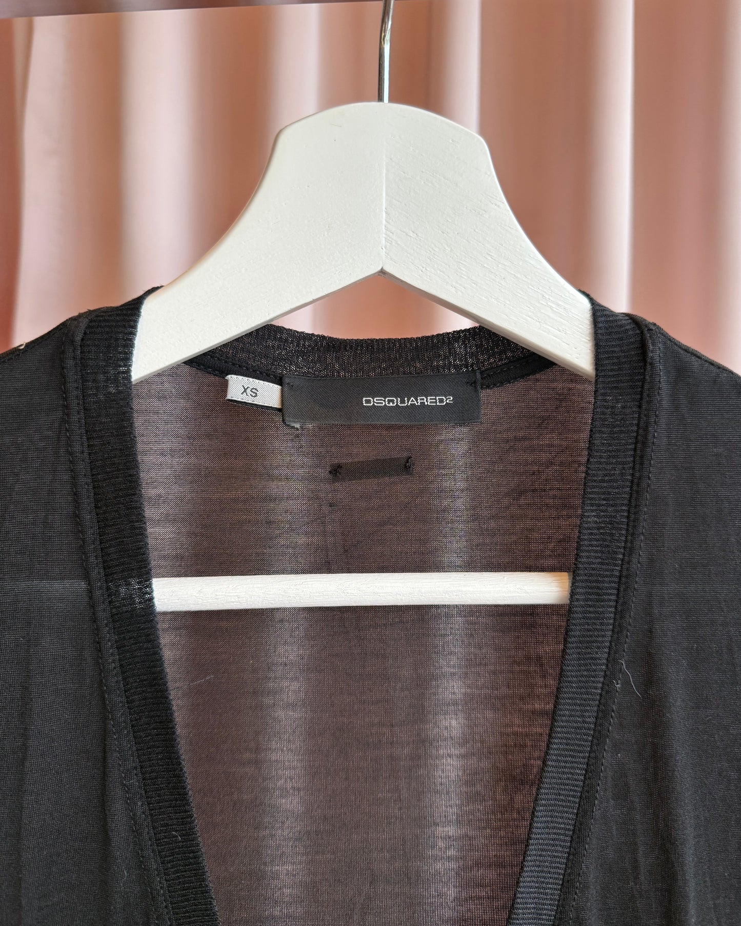 Dsquared² S/S 2009 100% Silk Black V-Neck Top