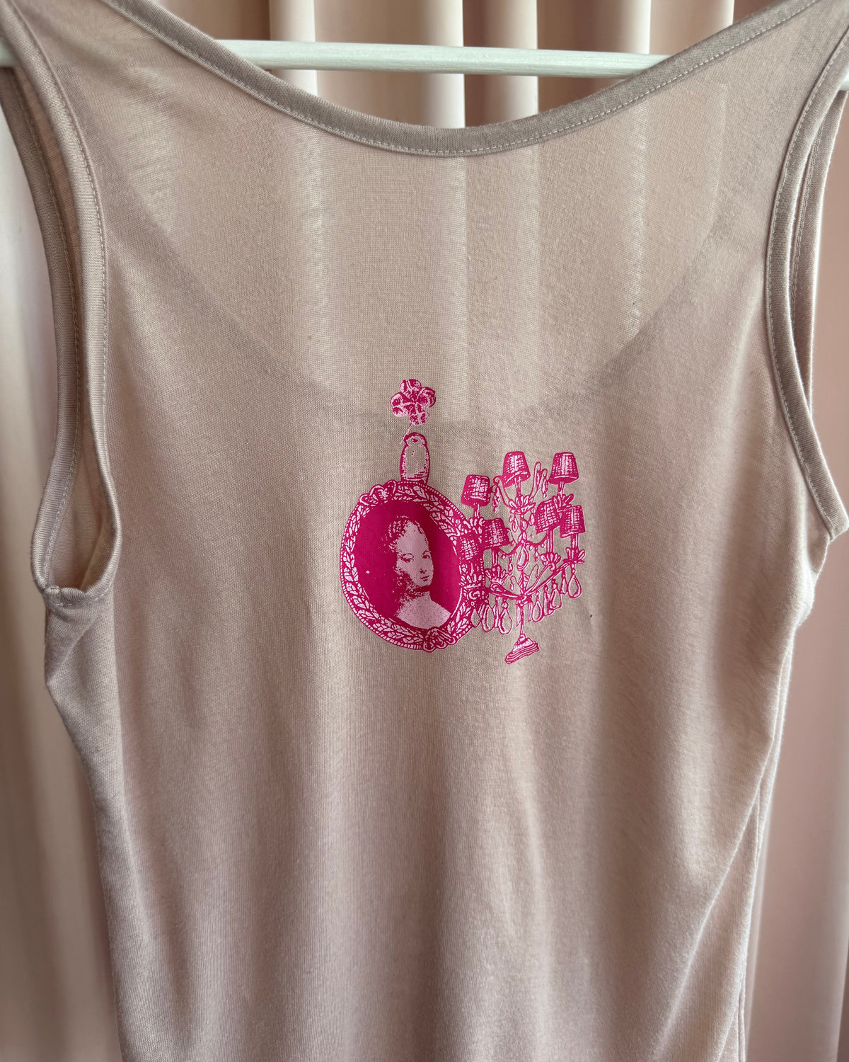 Lolita Lempicka x Biba Pink Cameo Lamp Print Tank Top
