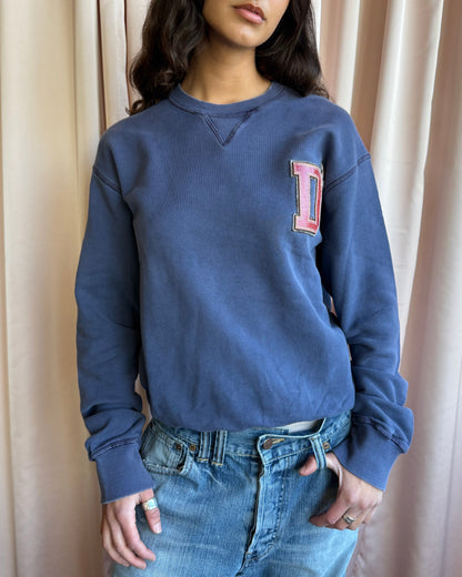 Dsquared² “League” Spell Out Logo Patch Navy Sweatshirt
