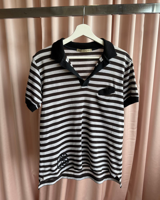 Balenciaga by Nicolas Ghesquière 2006 Striped Polo Shirt