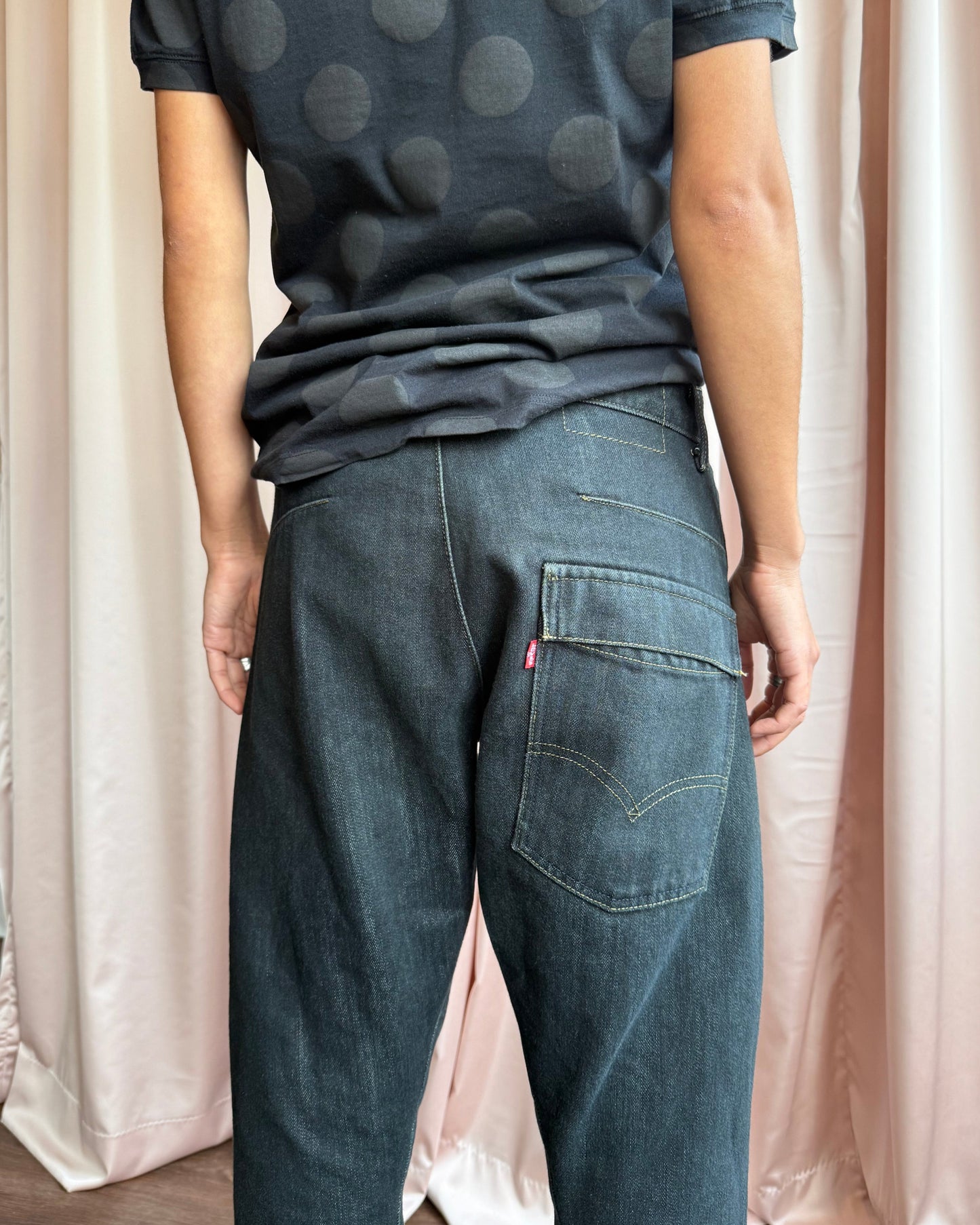 Levi’s Engineered Jeans Tight Black Cropped Denim