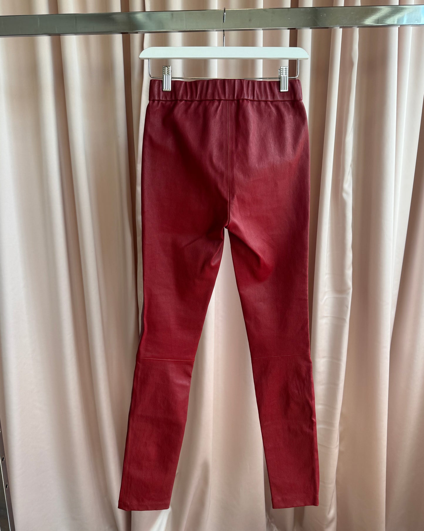 Helmut Lang NWT Red Lamb Leather Leggings