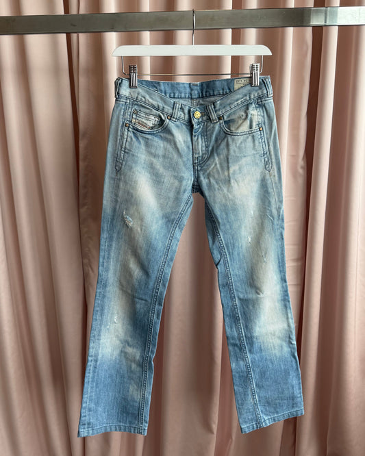 Diesel "Doozy" Light Wash Straight Leg Denim
