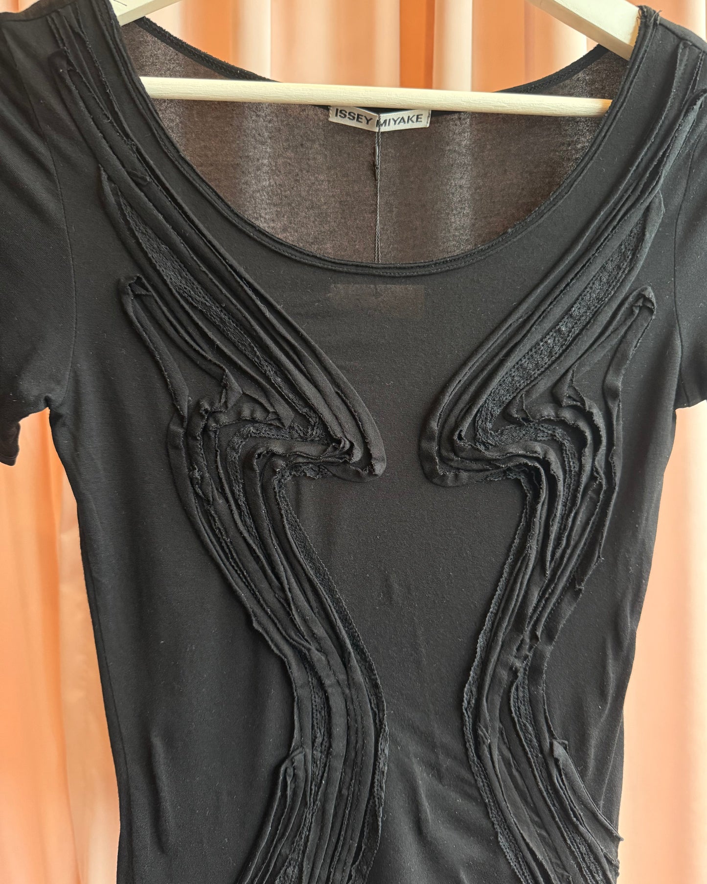 Issey Miyake S/S 2005 Black Short Sleeve Top