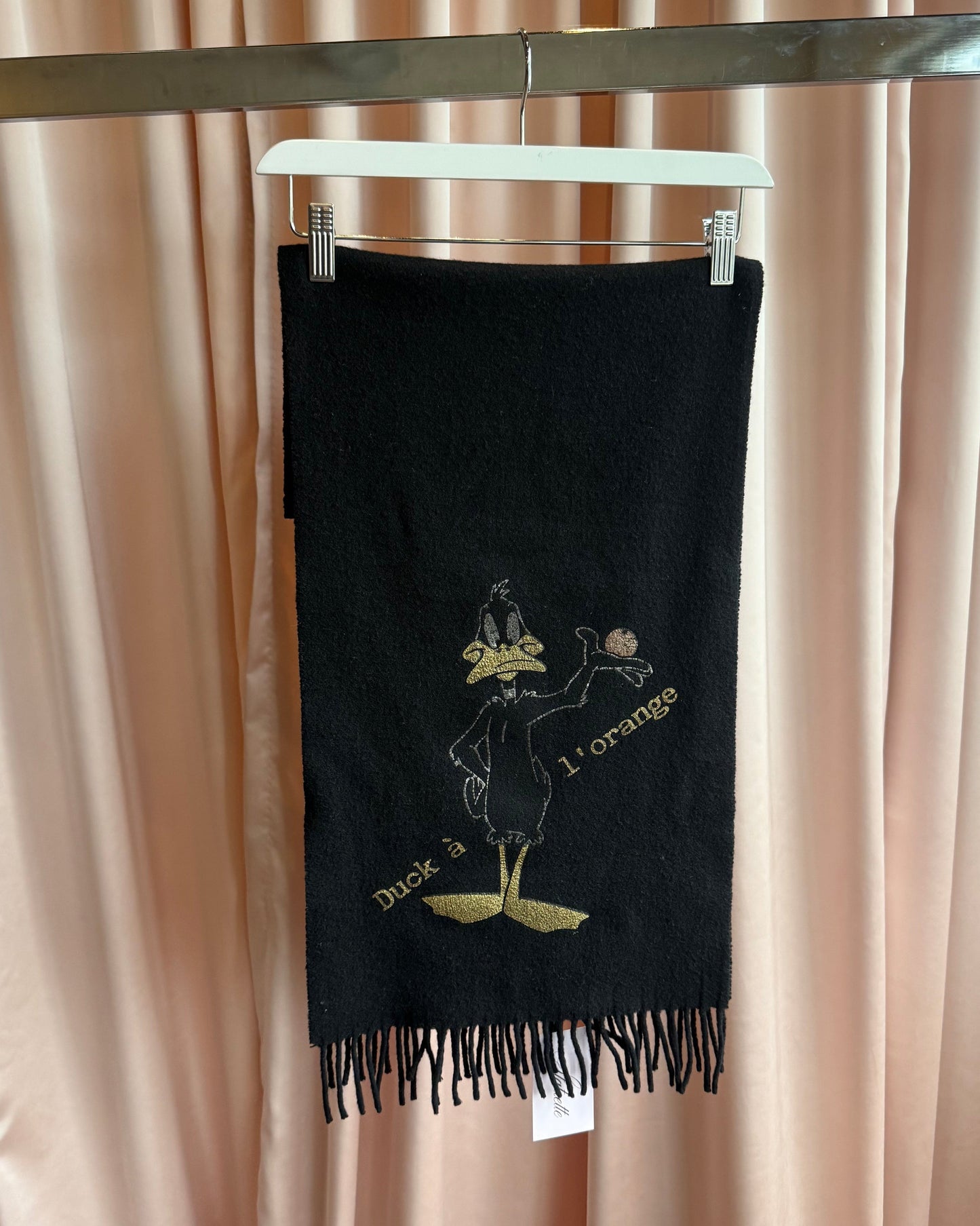 Iceberg History "Duck à l'orange" Black Wool Scarf