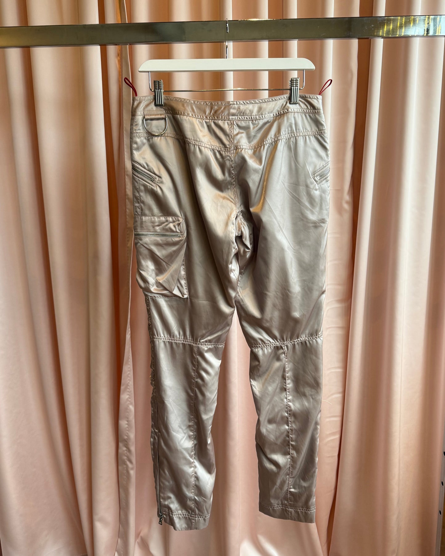 Prada Sport Lilac Satin Cargo Pocket Trousers