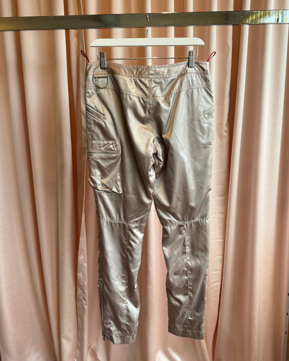 Prada Sport Lilac Satin Cargo Pocket Trousers