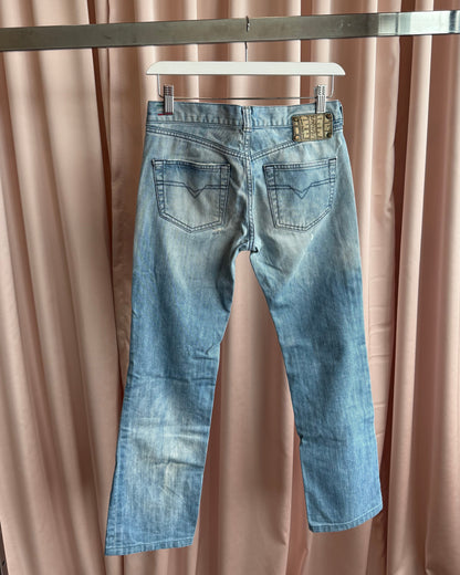 Diesel "Doozy" Light Wash Straight Leg Denim