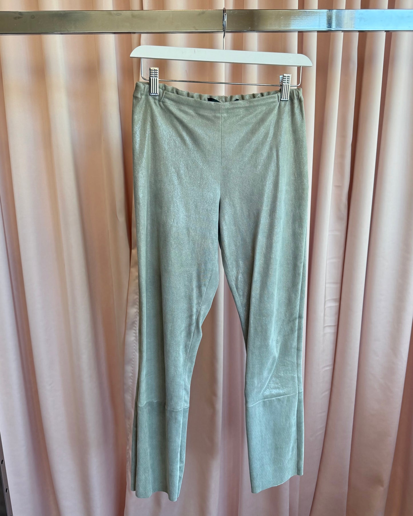 Haider Ackermann Metallic Silver Leather Pants