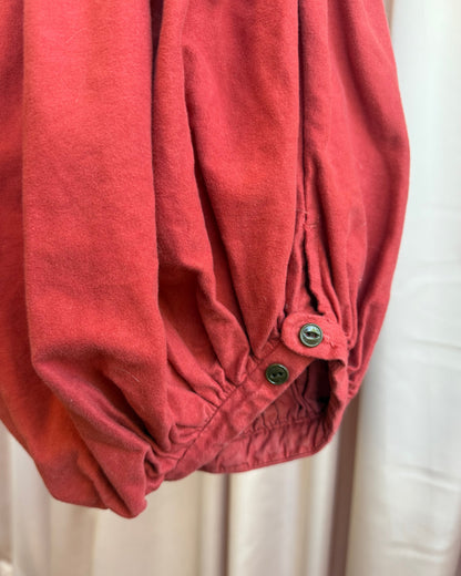 Kapital Red Cotton Balloon Pleated Half Length Shorts