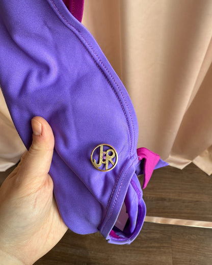 1970's French Made Two Tone Purple Monokini