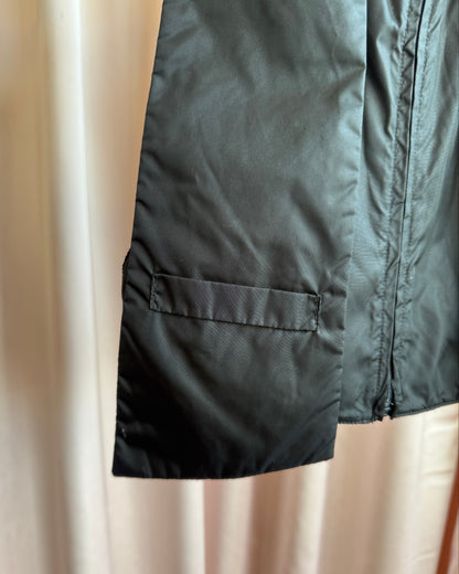 Prada F/W 1999 Black Nylon Cropped Zip Up Vest