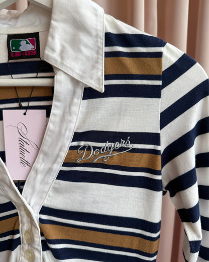 Japanese Brand x LA Dodgers Polo Long Sleeve Top