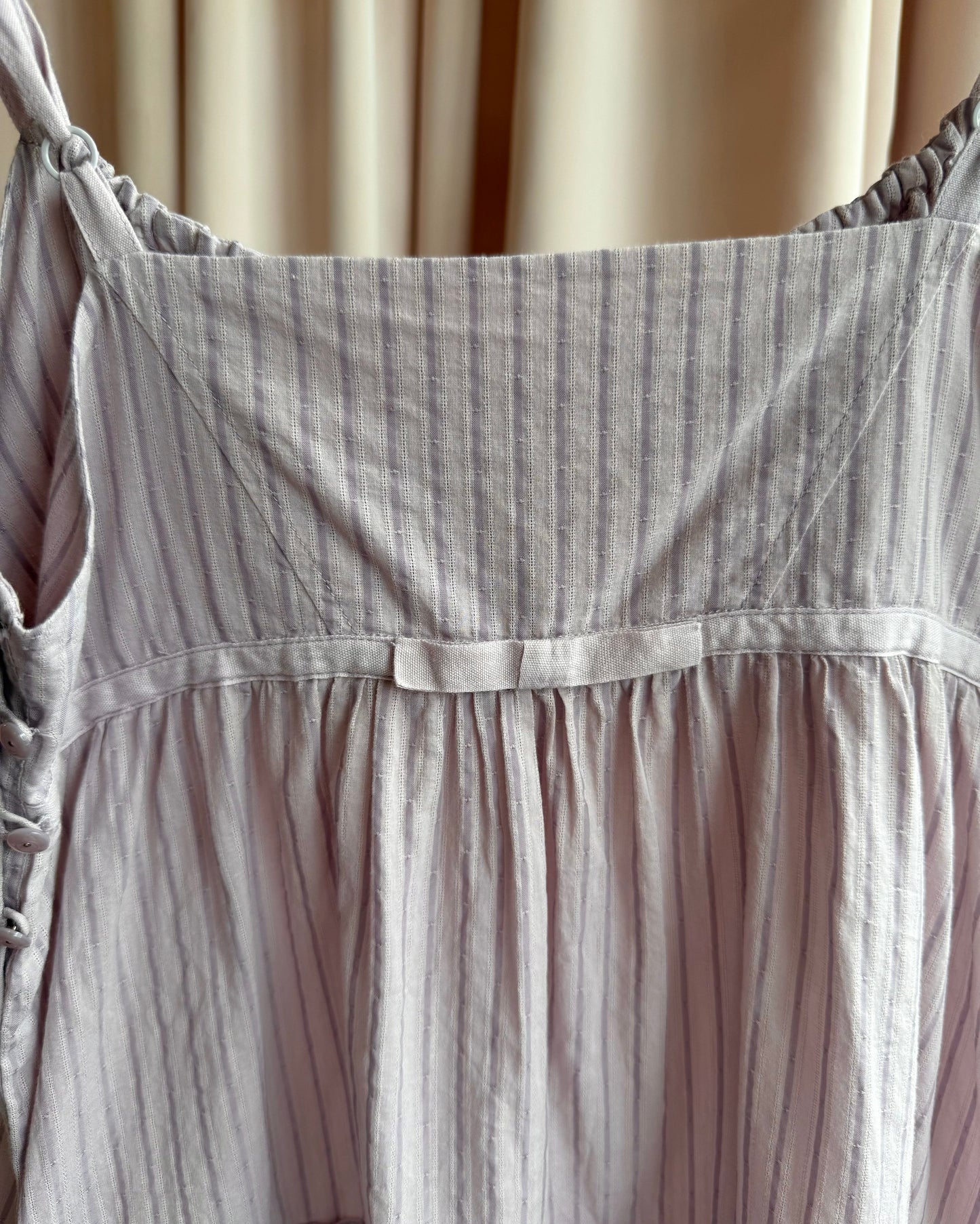 Marc by Marc Jacobs Lilac Pinstriped Gathered Bust Camisole