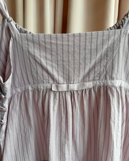 Marc by Marc Jacobs Lilac Pinstriped Gathered Bust Camisole