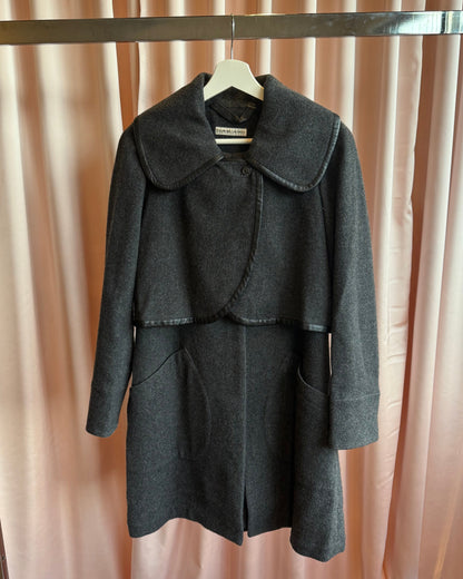 Tsumori Chisato Charcoal Grey Wool Overcoat