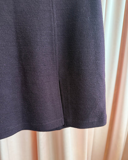 Plein Sud 90's Maroon Wool A-Line Mini Skirt