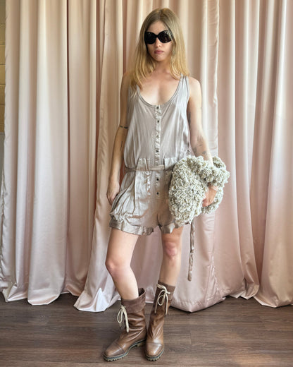 Tsumori Chisato Silk & Cotton Button Up Romper