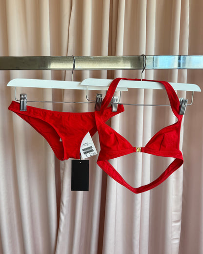 Dsquared² Deadstock S/S 2005 Red Monogram Low Rise Bikini