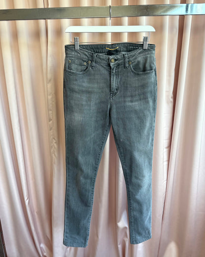 Saint Laurent D05 Grey Skinny Denim Jeans