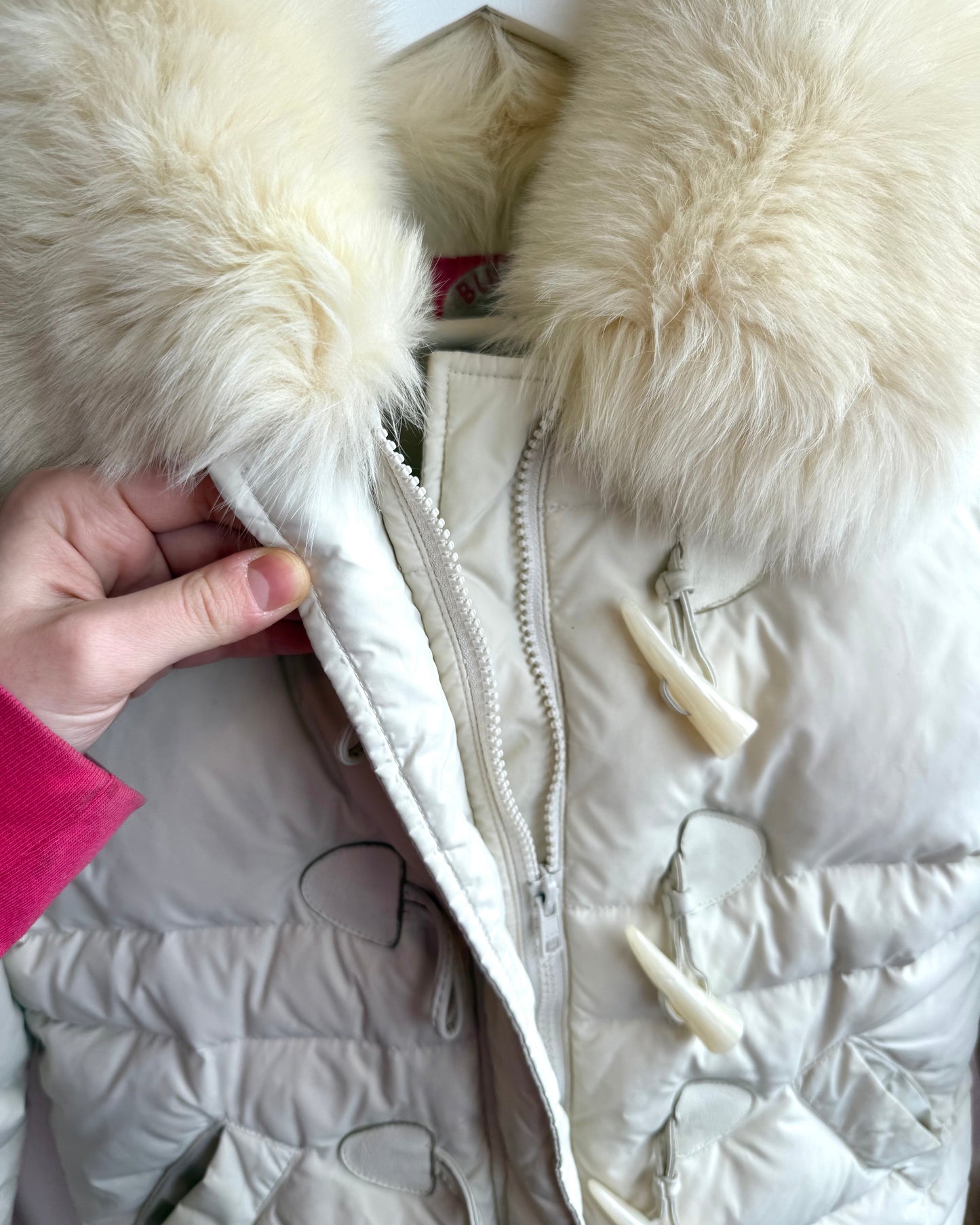 Blugirl by Blumarine Fur Trim Down Puffer Jacket