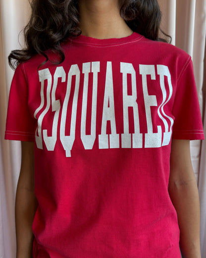 Dsquared² S/S 2007 Red Spell Out Logo T-Shirt