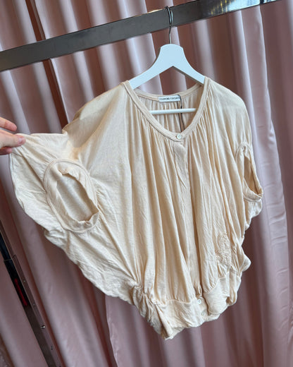 Tsumori Chisato Peach Button Front Dolman Top