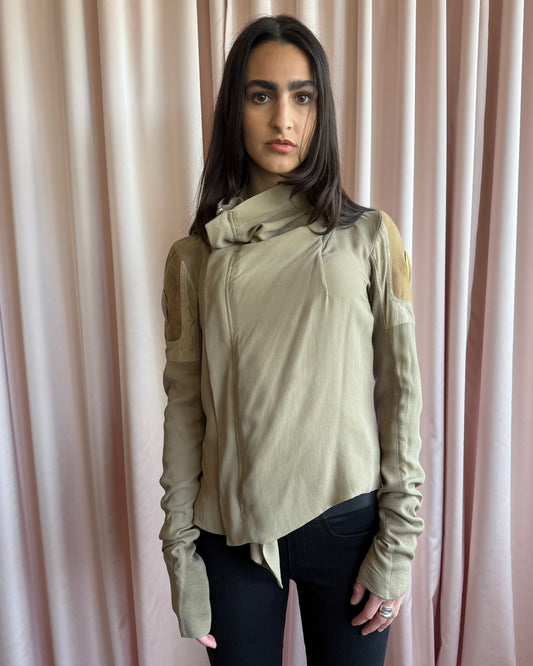 Rick Owens S/S 13 Island Olmar & Mirta Brass Shoulder Silk Jacket
