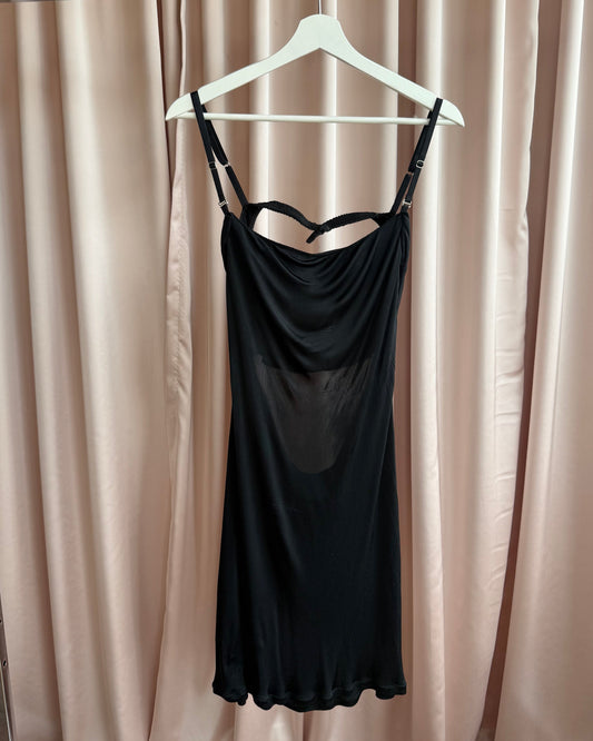 John Richmond "X" Black Backless Bustier Dress