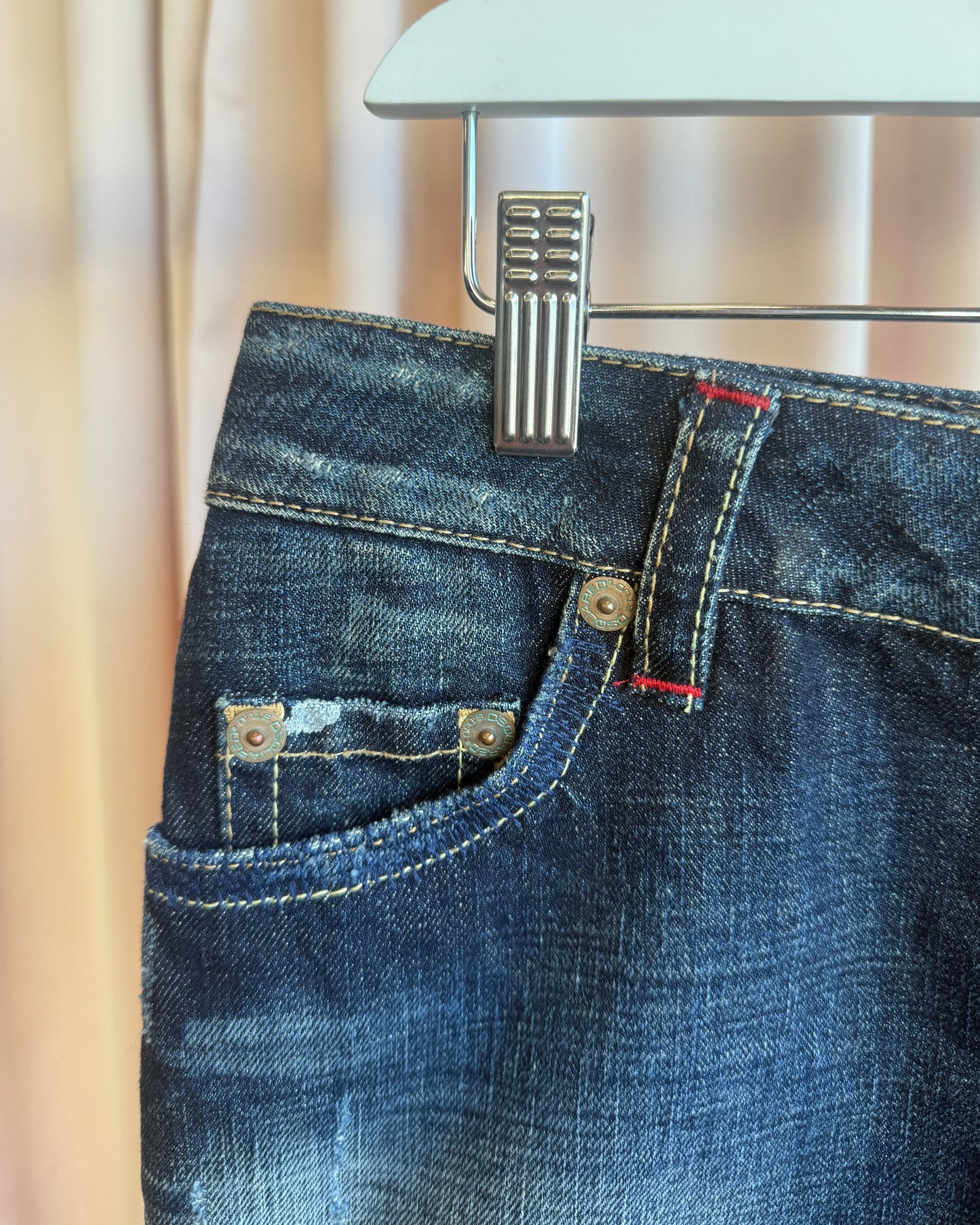 Dsquared² F/W 2008 Teddy Patch Denim Mini Skirt