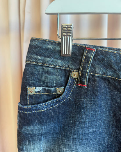 Dsquared² F/W 2008 Teddy Patch Denim Mini Skirt