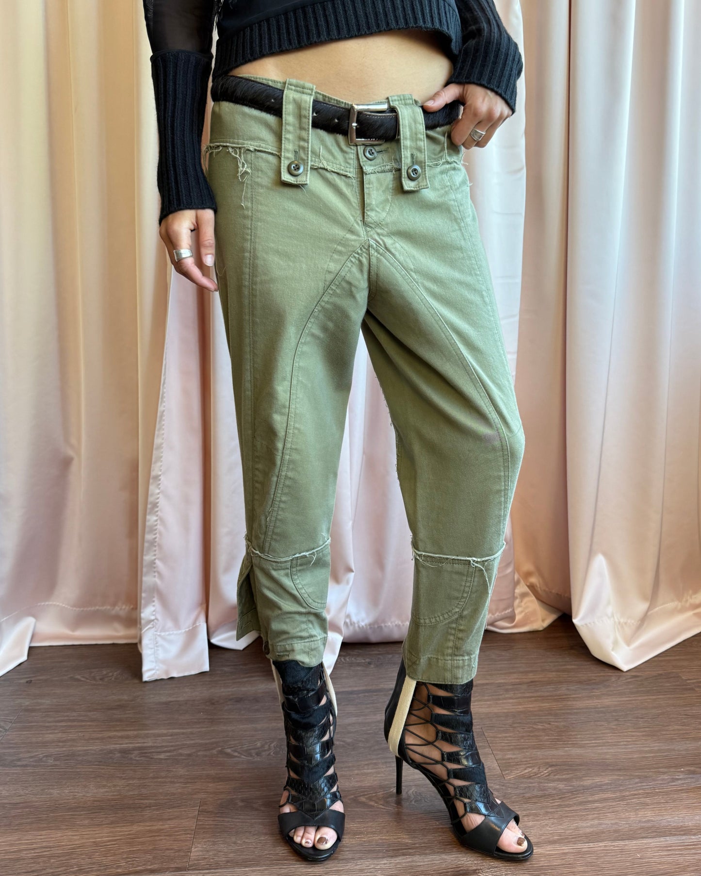 Junya Watanabe S/S 2006 Military Green Cropped Stirrup Pants