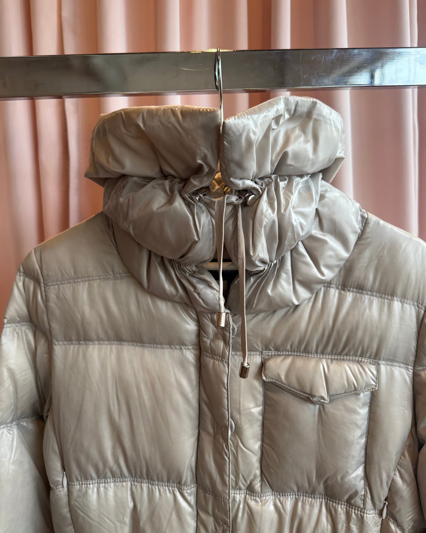 Patrizia Pepe Grey Goose Down Puffer Jacket